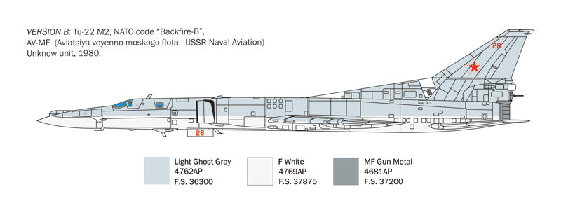 Italeri 1440 1:72 Tupolev TU-22M2 Backfire C