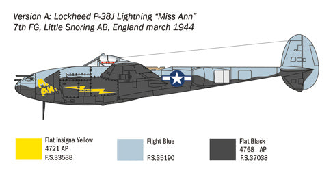 Italeri 1446 1:72 Lockheed P-38J Lightning