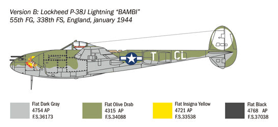 Italeri 1446 1:72 Lockheed P-38J Lightning