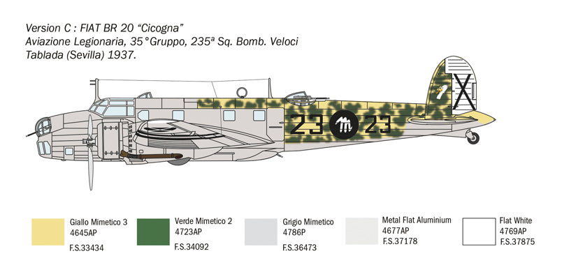 Italeri 1447 1:72 Fiat BR.20 Cicogna 80th Anniversary Battle of Britain