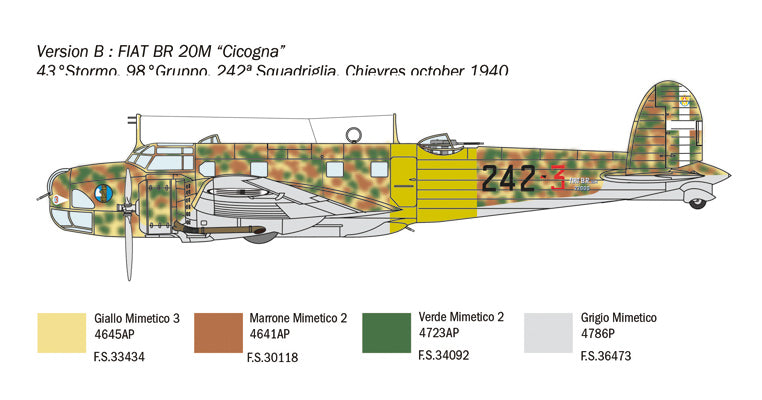 Italeri 1447 1:72 Fiat BR.20 Cicogna 80th Anniversary Battle of Britain