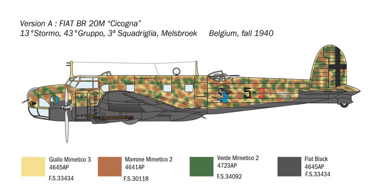 Italeri 1447 1:72 Fiat BR.20 Cicogna 80th Anniversary Battle of Britain