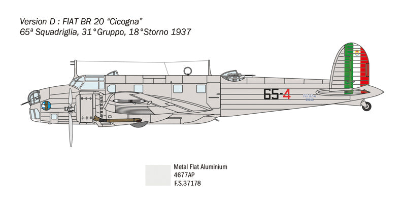 Italeri 1447 1:72 Fiat BR.20 Cicogna 80th Anniversary Battle of Britain