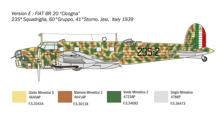 Italeri 1447 1:72 Fiat BR.20 Cicogna 80th Anniversary Battle of Britain