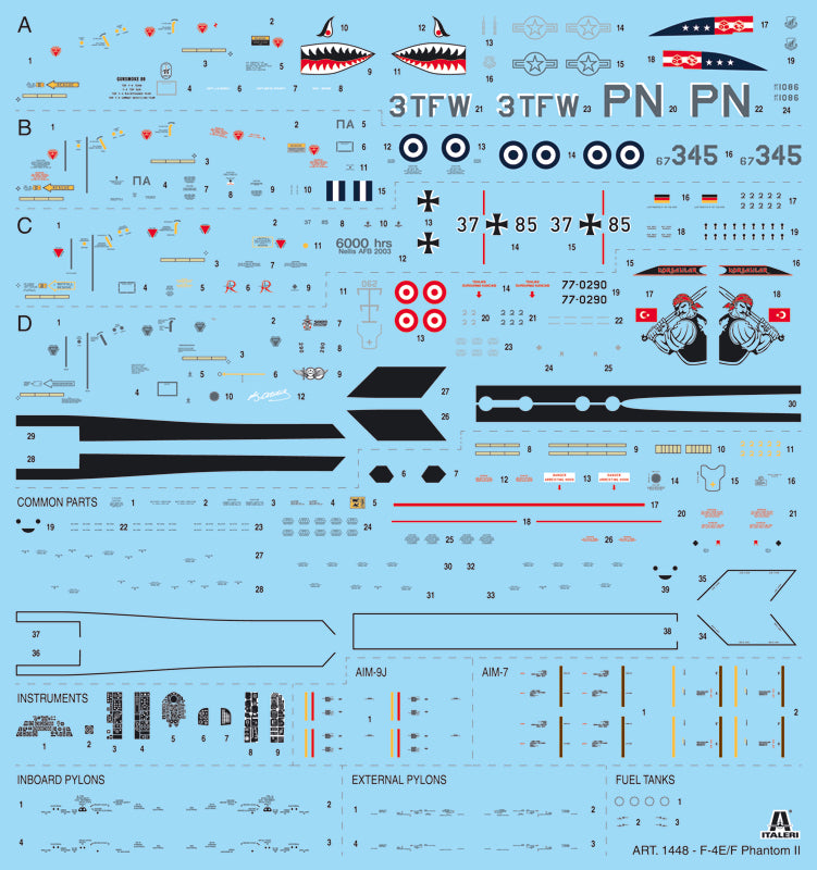 Italeri 1448 1:72 McDonnell F-4E/F Phantom II