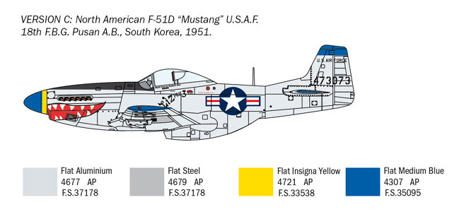 Italeri 1452 1:72 North-American F-51D Mustang Korean War