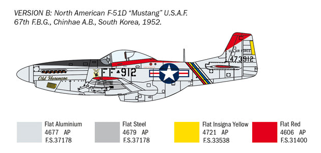 Italeri 1452 1:72 North-American F-51D Mustang Korean War