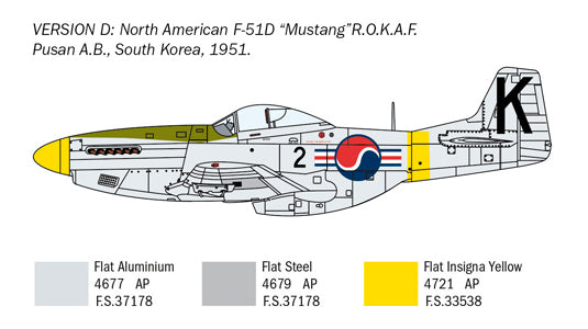 Italeri 1452 1:72 North-American F-51D Mustang Korean War