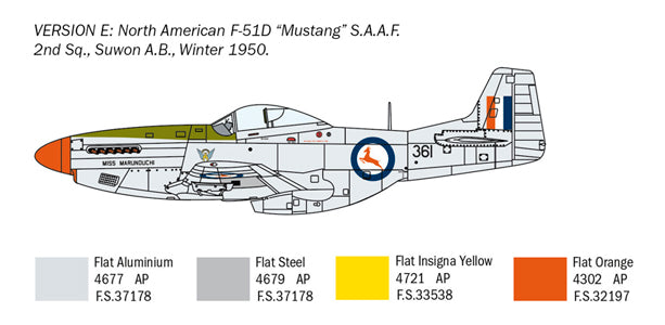 Italeri 1452 1:72 North-American F-51D Mustang Korean War