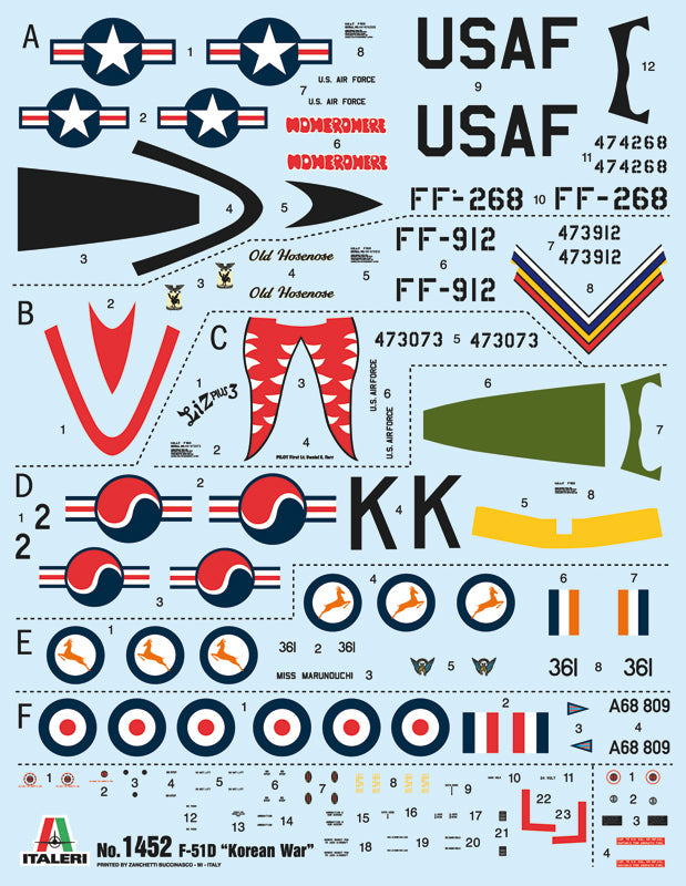 Italeri 1452 1:72 North-American F-51D Mustang Korean War