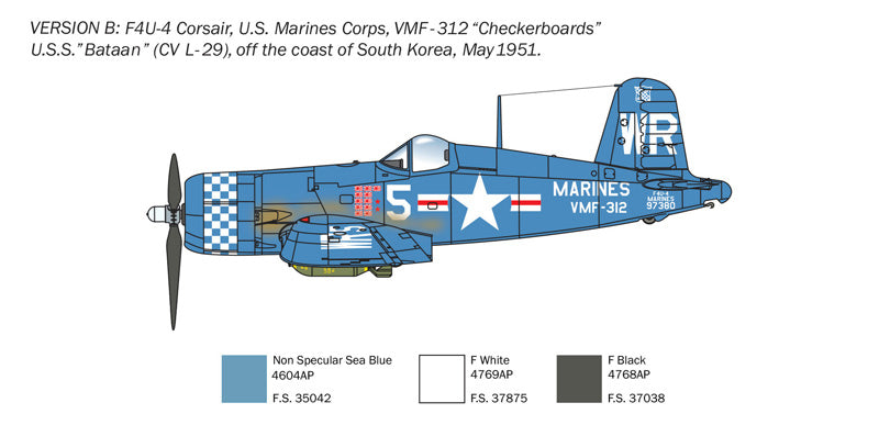 Italeri 1453 1:72 Vought F4U-4B Corsair Korean War