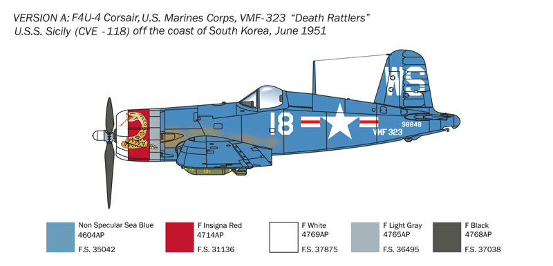 Italeri 1453 1:72 Vought F4U-4B Corsair Korean War