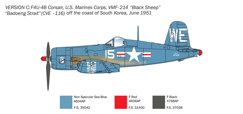 Italeri 1453 1:72 Vought F4U-4B Corsair Korean War