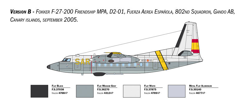 Italeri 1455 1:72 Fokker F-27 Friendship Maritime Patrol