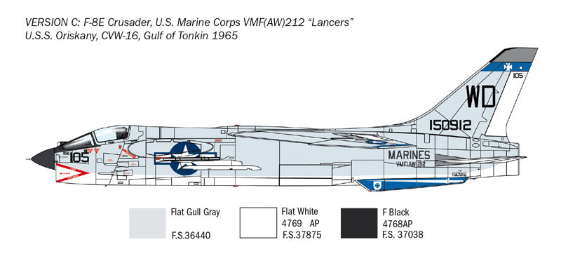 Italeri 1456 1:72 Vought F-8E Crusader