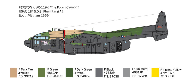 Italeri 1468 1:72 Fairchild AC-119 Stinger