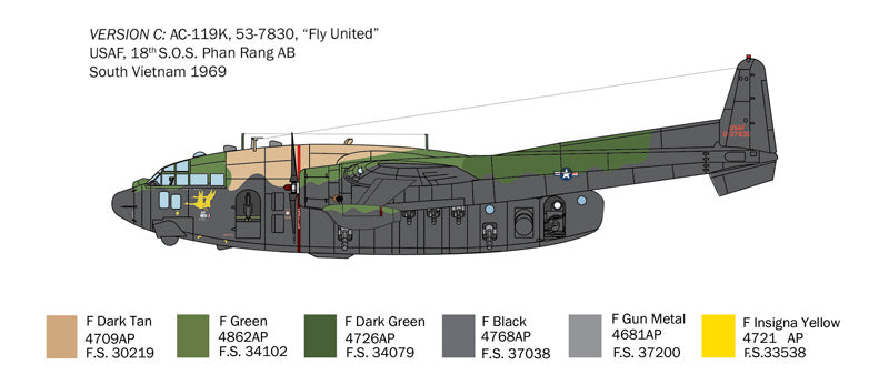 Italeri 1468 1:72 Fairchild AC-119 Stinger