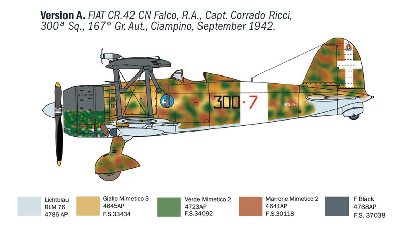 Italeri 1485 1:72 FIAT CR.42 CN â€œFalcoâ€ Night Fighter