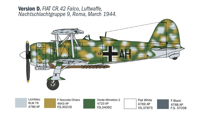 Italeri 1485 1:72 FIAT CR.42 CN â€œFalcoâ€ Night Fighter