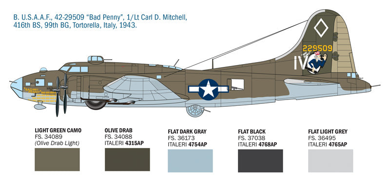 Italeri 1487 1:72 Boeing B-17F Flying Fortress