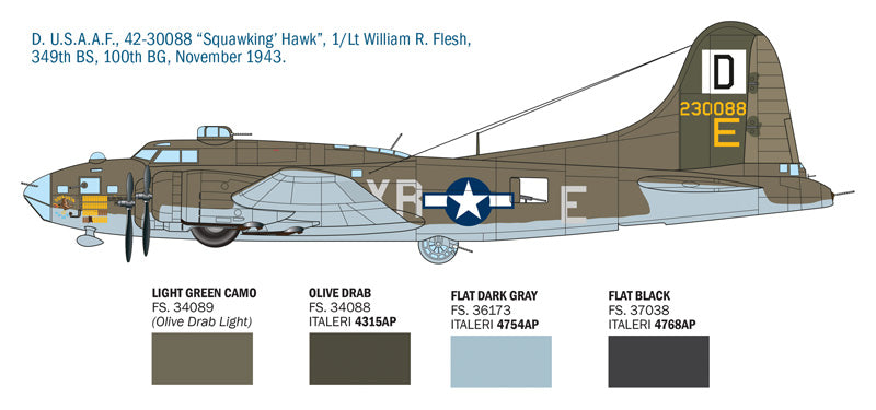 Italeri 1487 1:72 Boeing B-17F Flying Fortress