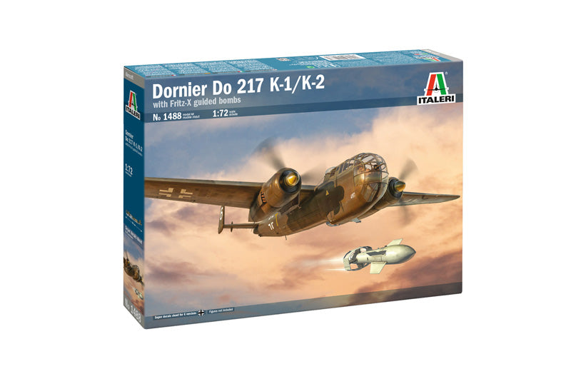 Italeri 1488 1:72 Dornier Do 217 K-1/K-2 with Fritz X Guided Bombs
