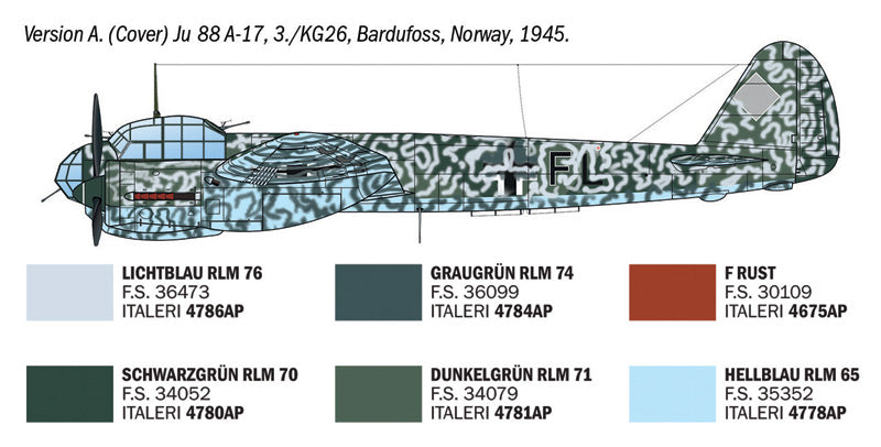 Italeri 1489 1:72 Junkers Ju-88A-17 Torpedo Bomber.