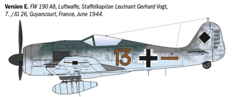 Italeri 1490 1:72 Focke-Wulf Fw-190 A-8/F Aces.