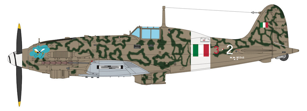 Italeri 2519 1:32 Macchi Mc.205 Veltro - upgraded moulds