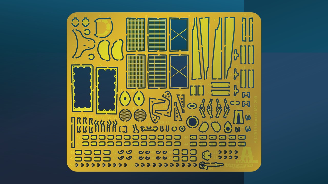 Italeri 2519 1:32 Macchi Mc.205 Veltro - upgraded moulds