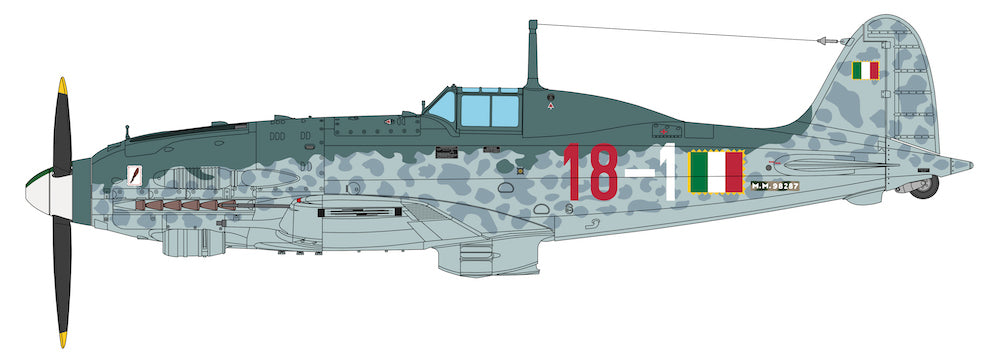 Italeri 2519 1:32 Macchi Mc.205 Veltro - upgraded moulds