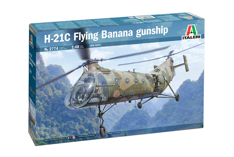 Italeri 2774 1:48 Piasecki H-21C Flying Banana Gunship