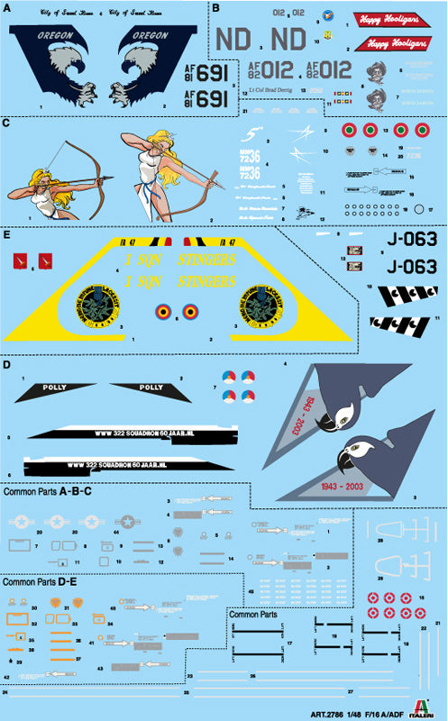 Italeri 2786 1:48 General-Dynamics F-16A Fighting Falcon