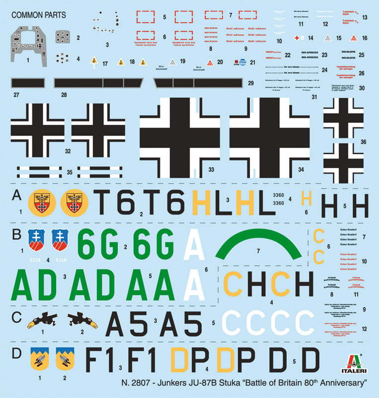 Italeri 2807 1:48 Junkers Ju-87B 'Stuka' 80th Anniversary of the Battle of Britain