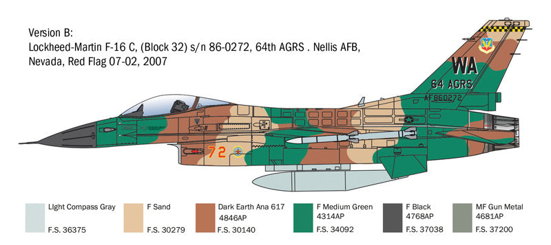 Italeri 2825 1:48 F-16C Fighting Falcon