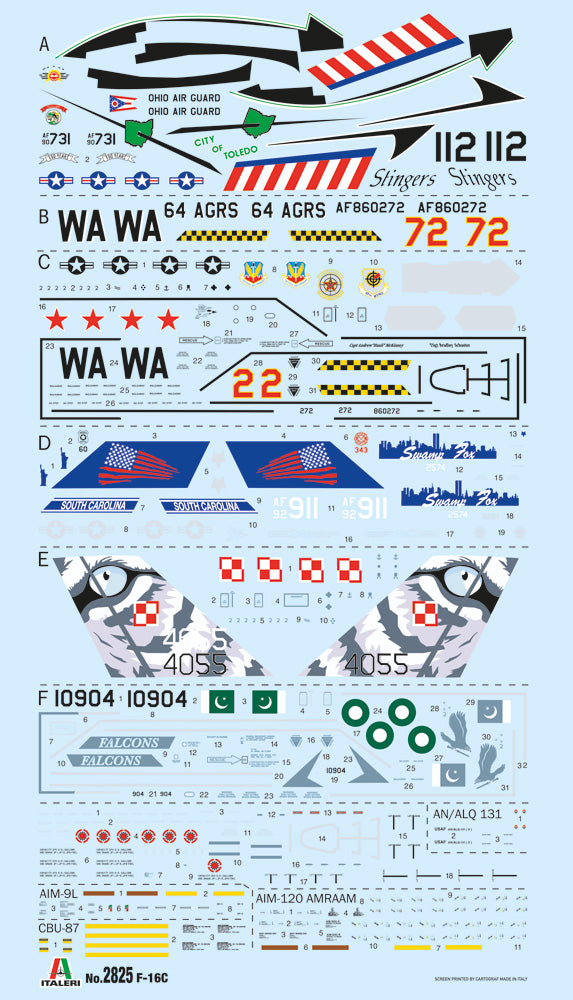 Italeri 2825 1:48 F-16C Fighting Falcon