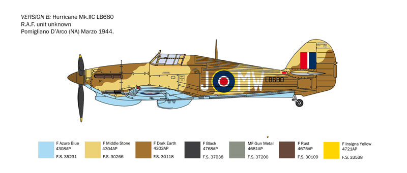 Italeri 2828 1:48 Hawker Hurricane MK.IIC