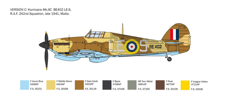 Italeri 2828 1:48 Hawker Hurricane MK.IIC