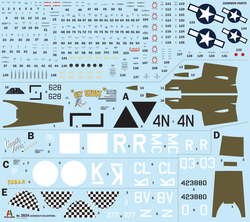 Italeri 2834 1:48 Lockheed P-38J Lightning  (E.T.O)