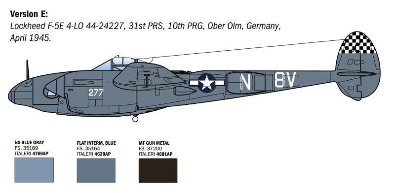 Italeri 2834 1:48 Lockheed P-38J Lightning  (E.T.O)