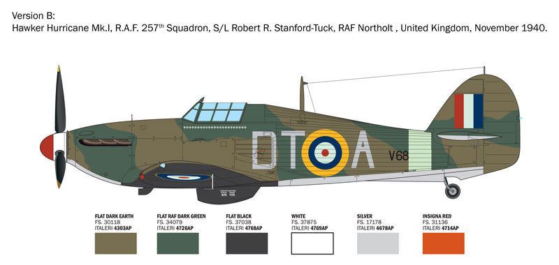 Italeri 2838 1:48 Hawker Hurricane Mk.I Aces