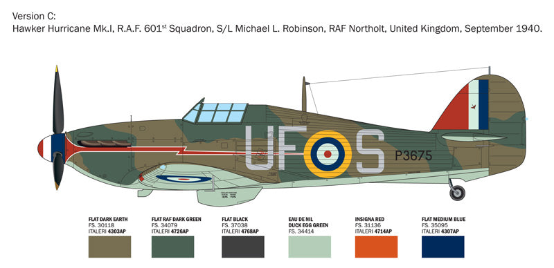 Italeri 2838 1:48 Hawker Hurricane Mk.I Aces