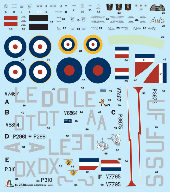 Italeri 2838 1:48 Hawker Hurricane Mk.I Aces