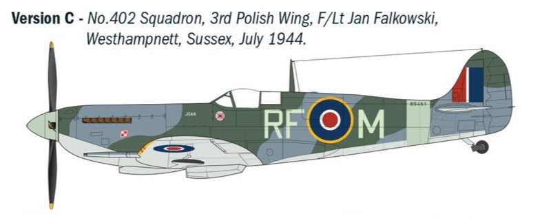 Italeri 2843 1:48 Supermarine Spitfire Mk.IX Aces