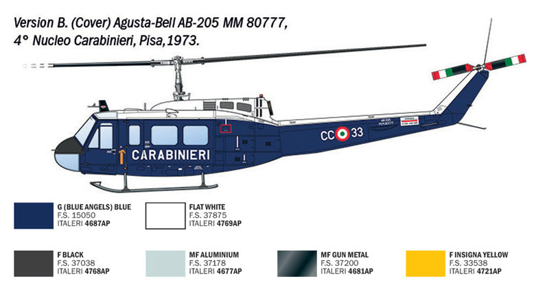 Italeri 2845 1:48 AB.205 / UH-1D 'SAR' Search & Rescue Helicopter.