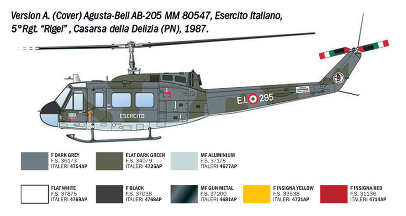 Italeri 2845 1:48 AB.205 / UH-1D 'SAR' Search & Rescue Helicopter.