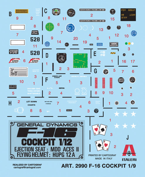 Italeri 2990 1:12 Fighting Falcon F-16 Cockpit