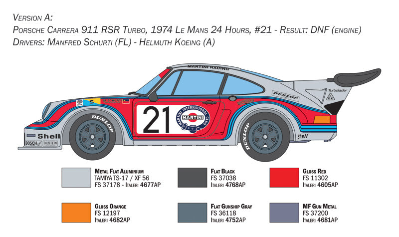 Italeri 3625 1:24 Porsche Carrera RSR Turbo