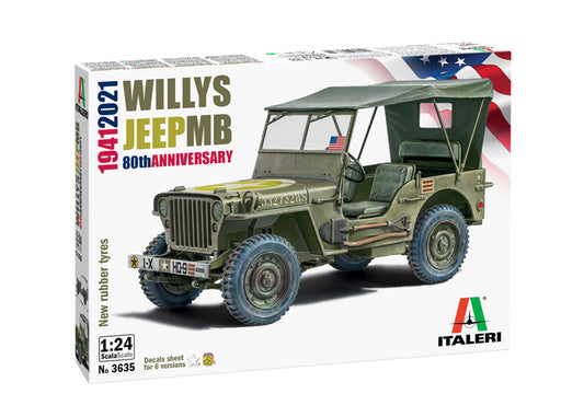 Italeri 3635 1:24 Willy's Jeep MB 1941-2021 80th Anniversary