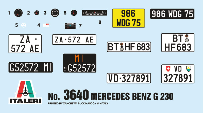 Italeri 3640 1:24 Mercedes Benz G 230